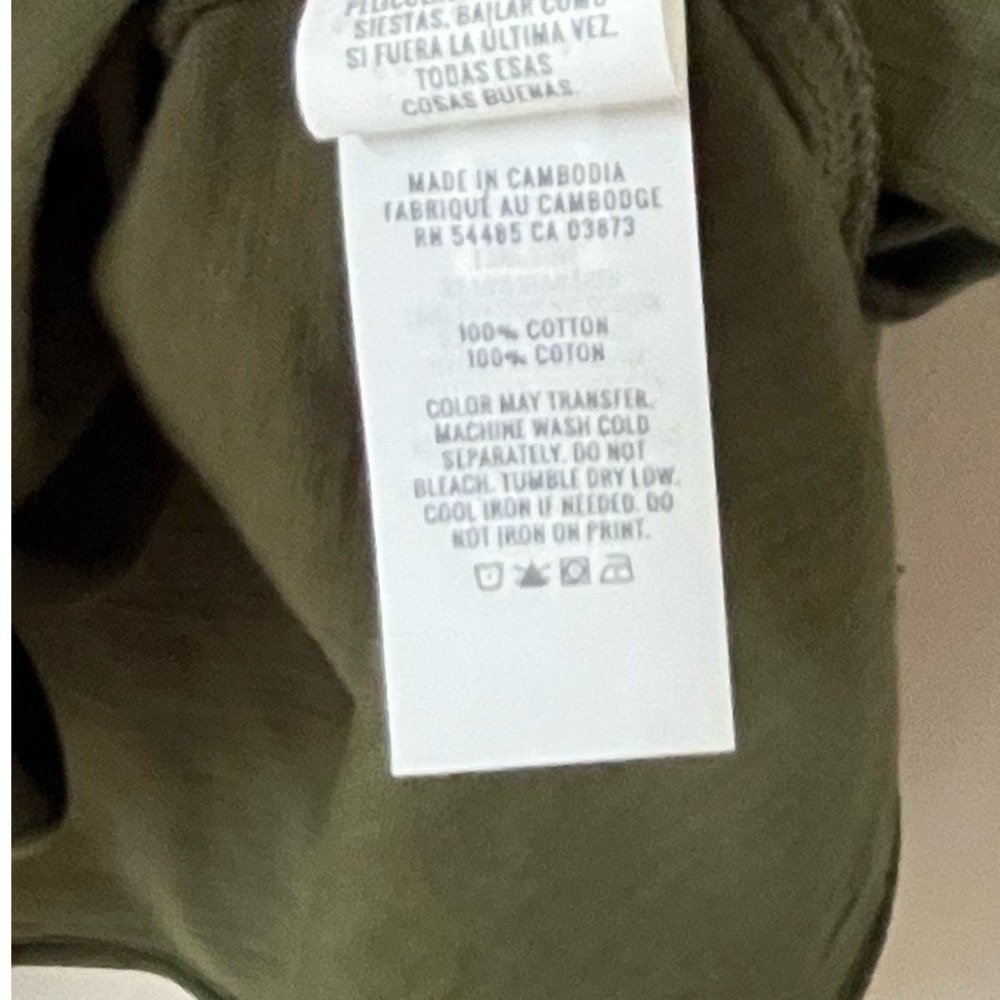 Aerie Oversized Haute Cafe Paris Graphic T Shirt Womens Large Olive Green NWT - Picture 7 of 9